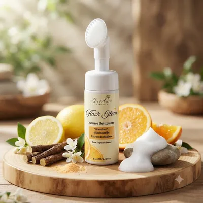 Flash Glow Mousse Nettoyante Naturelle à la Vitamine C 160 ml